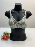 Light Blue Floral Patterned Bra